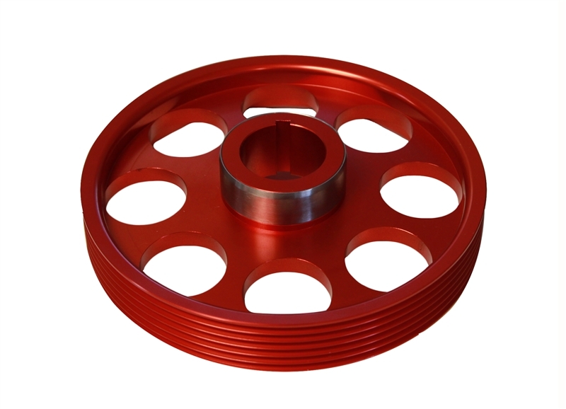 Hyundai Genesis Coupe Crank Pulley - Torque Solution - Lightweight - Red - `10-`27